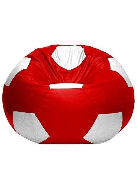 Coaster SHINE Coaster SHINE XXL Football Soccerati Bean Bag Cover Only Body Fitter Bean Bag Cover Without Beans Red White  - Image 2