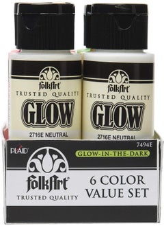 FolkArt FolkArt Glow in The Dark Paint Set, 2 Fl Oz (Pack of 6)  - Image 5