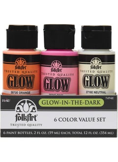 FolkArt FolkArt Glow in The Dark Paint Set, 2 Fl Oz (Pack of 6)  - Image 3
