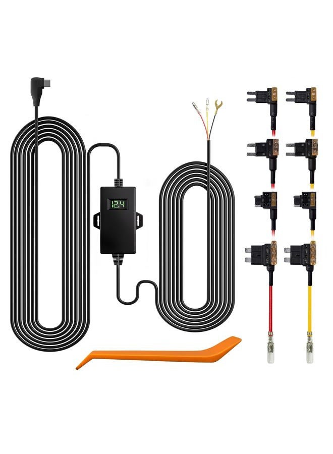 WOLFBOX USB C Acc Hardwire Kit for G840S/G900/G850/G930/i07/i17/X5, Hard Wire Car Charger Cable Kit 12V- 24V to 5V for Dash Cameras with Battery Drain Protection - Image 1