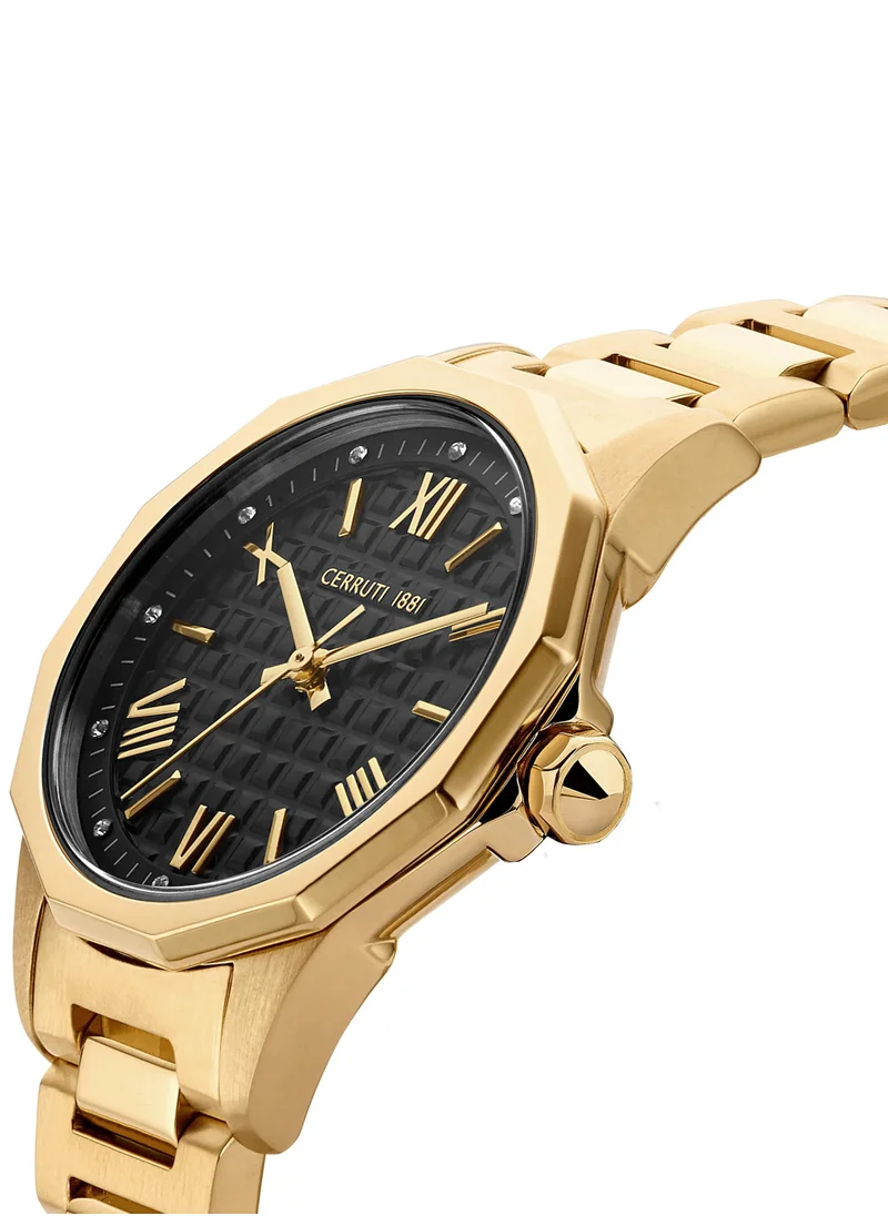 CERRUTI 1881 JESINA Round Analog Wrist Watch CIWLG2206001 - 38 mm - Gold