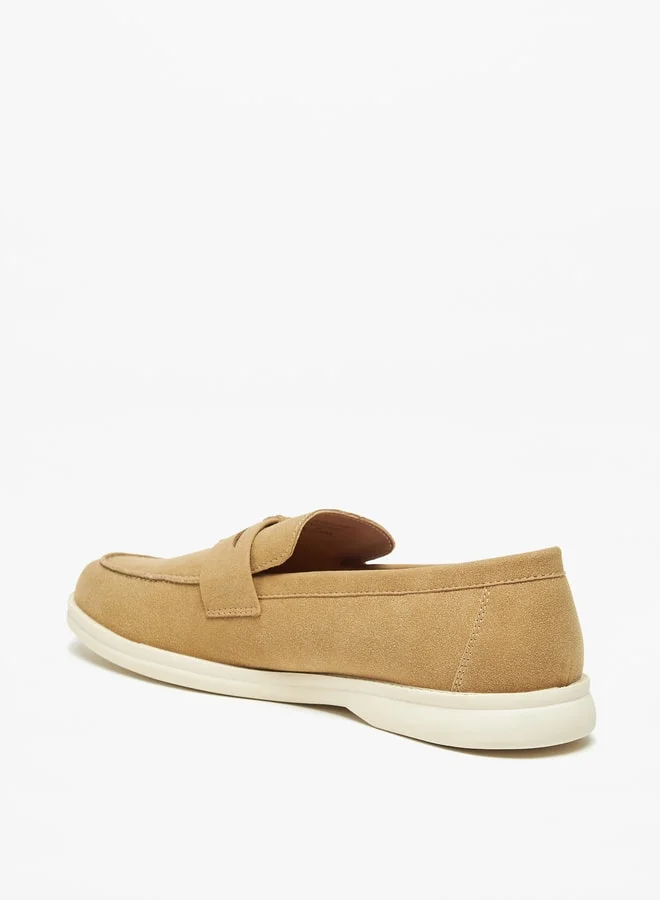 Celeste Women's Textured Slip-On Loafers with Charm Detail