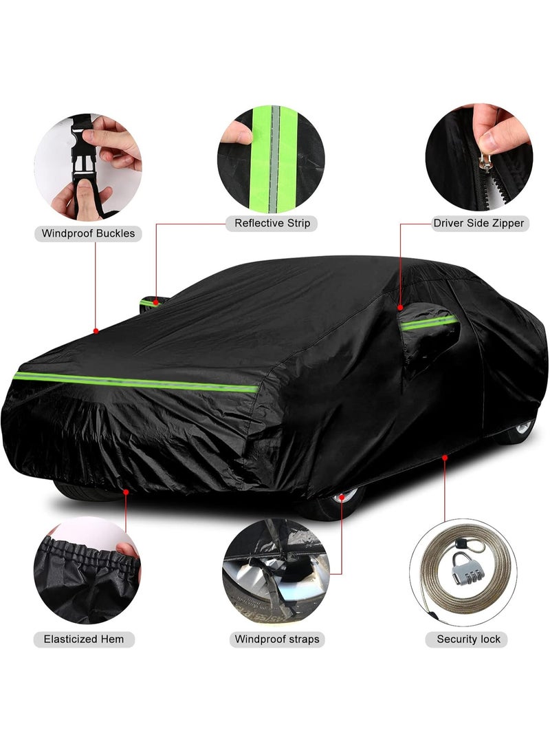 Zipporah 6-Layers All Weather Waterproof Car Cover for 1997-2023 Porsche 718 Boxster/Cayman 986/987/981 with Zipper Door & Windproof Bands - Image 3