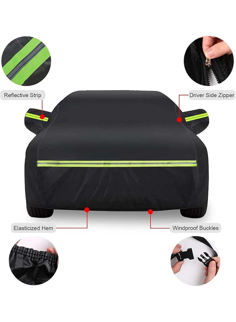 Zipporah 6-Layers All Weather Waterproof Car Cover for 1997-2023 Porsche 718 Boxster/Cayman 986/987/981 with Zipper Door & Windproof Bands - Image 4