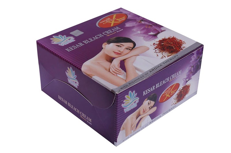 Vania Kesar Bleach Cream 250 GmExtra Rich Glow with Natural FairnessCool BleachNo Tears Moisturized Skin Zero Irritation Level Fragrance For Normal to Dry Skin Kesar Extracts Smooth glowing skin with no dark spots patchiness sun tan - Image 1