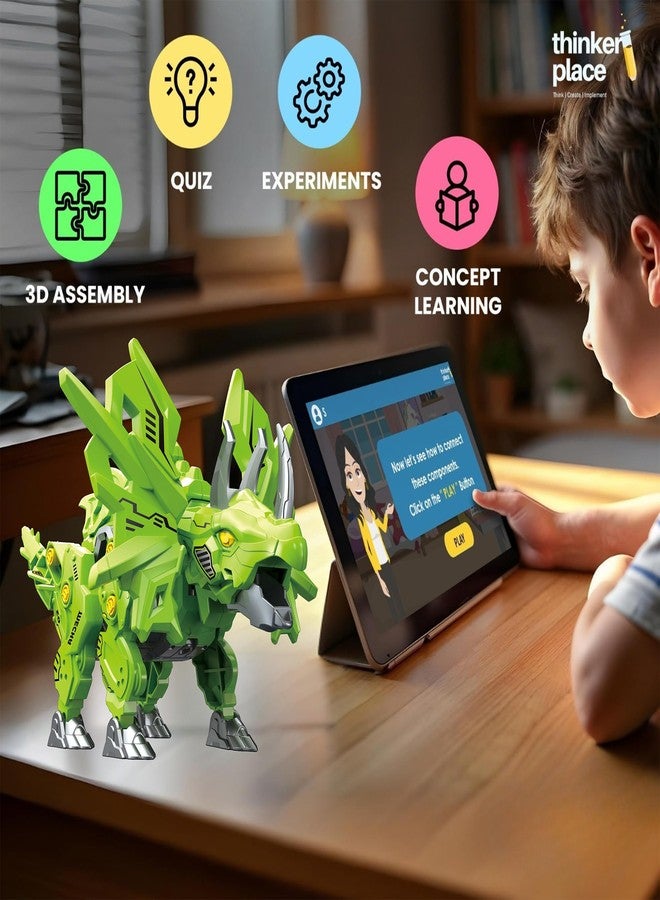 ThinkerPlace DIY Remote Control Dino - Triceratops Model Kit | RC Dino | STEM Learning: Learn About Wireless Technology | Educational Toy for Kids 6+ - Image 5