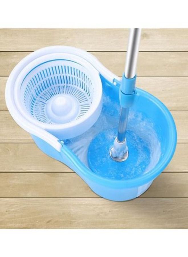2 Drives Easy Life 360 Rotation Spin Mop With Stainless Steel Basket And Spinning Mop Bucket Magic Spin Dust Mop Blue - Image 4