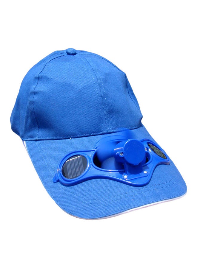 NIBEMINENT Women's Men's Summer Fishing Cap Solar Power Cool Fan Beach Boater Hat Gift 20*10*20cm - Image 1