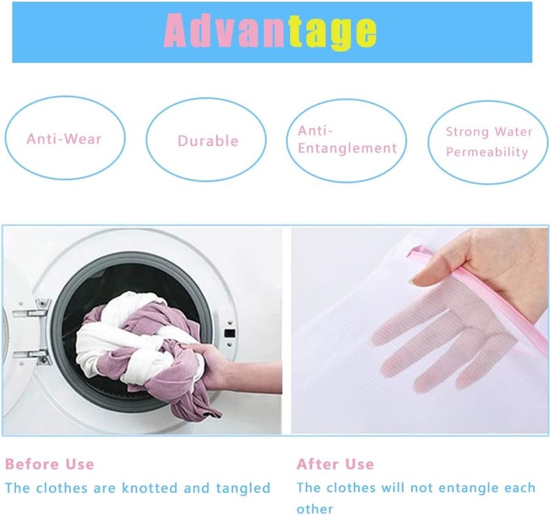 Eboxer Mesh Bags for Delicates Wash Bags for Lingerie Blouse Hosiery Stocking Underwear Bra Sock and Other Large/Small in the Washing Machine (Fine Mesh - 50 x 60cm) - Image 4