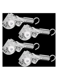 Blind Wand Tilt Control Wand Tilter, 4 Pcs Heavy Duty Low Profile Wand Tilter, for 1 inch Mini Horizontal BlindsTilt Mechanism Replacement, with D Shaped Gear Tilt Mechanism Hook Connection