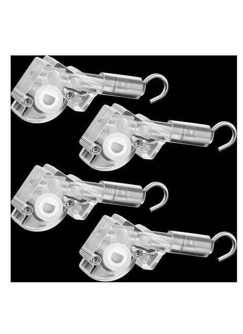 Blind Wand Tilt Control Wand Tilter, 4 Pcs Heavy Duty Low Profile Wand Tilter, for 1 inch Mini Horizontal BlindsTilt Mechanism Replacement, with D Shaped Gear Tilt Mechanism Hook Connection