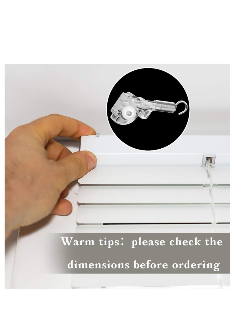Generic - Blind Wand Tilt Control Wand Tilter, 4 Pcs Heavy Duty Low Profile Wand Tilter, for 1 inch Mini Horizontal BlindsTilt Mechanism Replacement, with D Shaped Gear Tilt Mechanism Hook Connection - Image 1