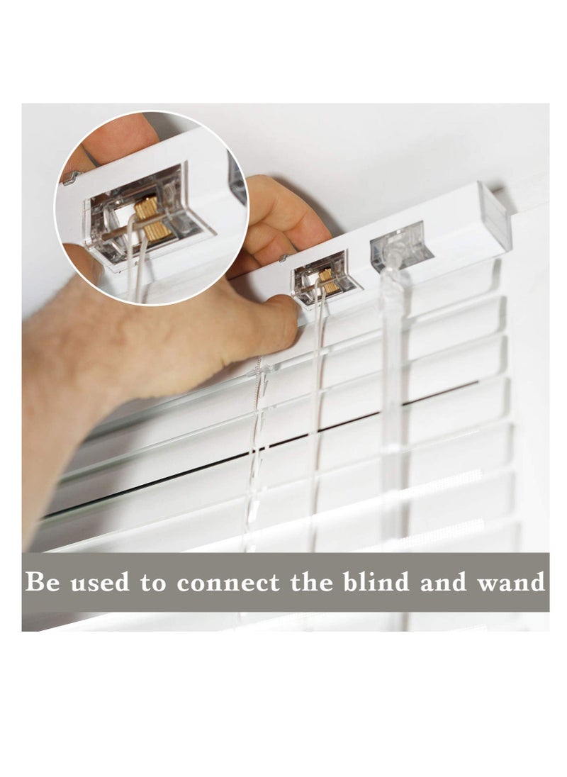 Generic - Blind Wand Tilt Control Wand Tilter, 4 Pcs Heavy Duty Low Profile Wand Tilter, for 1 inch Mini Horizontal BlindsTilt Mechanism Replacement, with D Shaped Gear Tilt Mechanism Hook Connection - Image 1