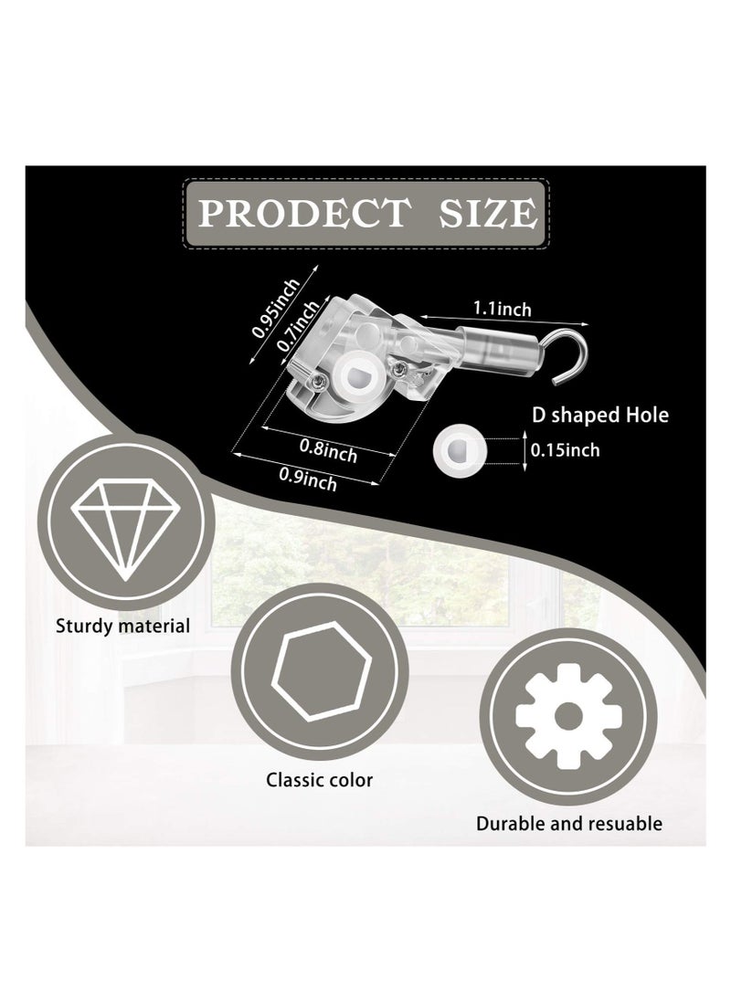 Generic - Blind Wand Tilt Control Wand Tilter, 4 Pcs Heavy Duty Low Profile Wand Tilter, for 1 inch Mini Horizontal BlindsTilt Mechanism Replacement, with D Shaped Gear Tilt Mechanism Hook Connection - Image 1