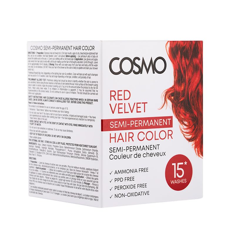 COSMO Red Velvet - 120g - Semi-Permanent Hair Color – Ammonia-Free, Long-Lasting Color with Deep Conditioning Formula – Bold, Fade-Resistant Shine for All Hair Types – Easy Application - Image 2