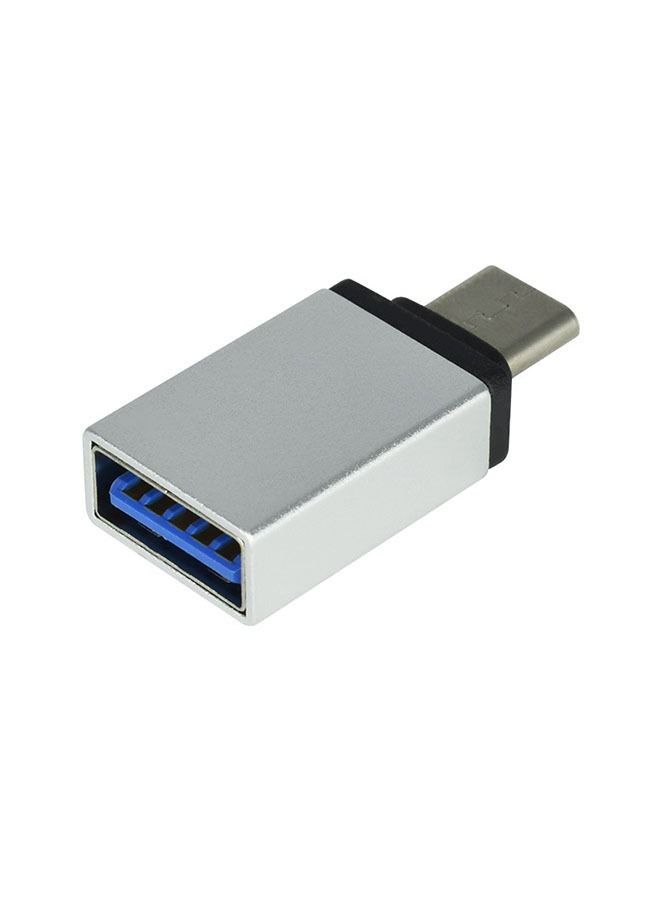 Type C USB OTG Adapter Silver - Image 1