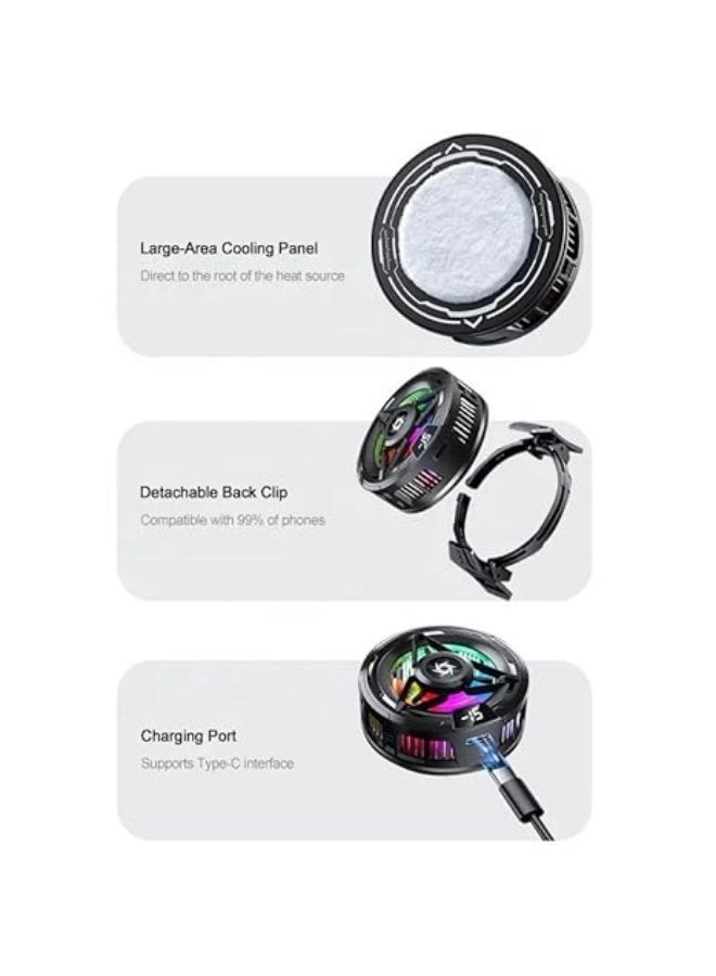 مبرد مغناطيسي -SL59 -لهواتف الألعاب – مروحة تبريد سريعة مع تصميم مبتكر، من V Volt ، ملحق تبريد للهاتف المحمول مثالي للألعاب - Image 3