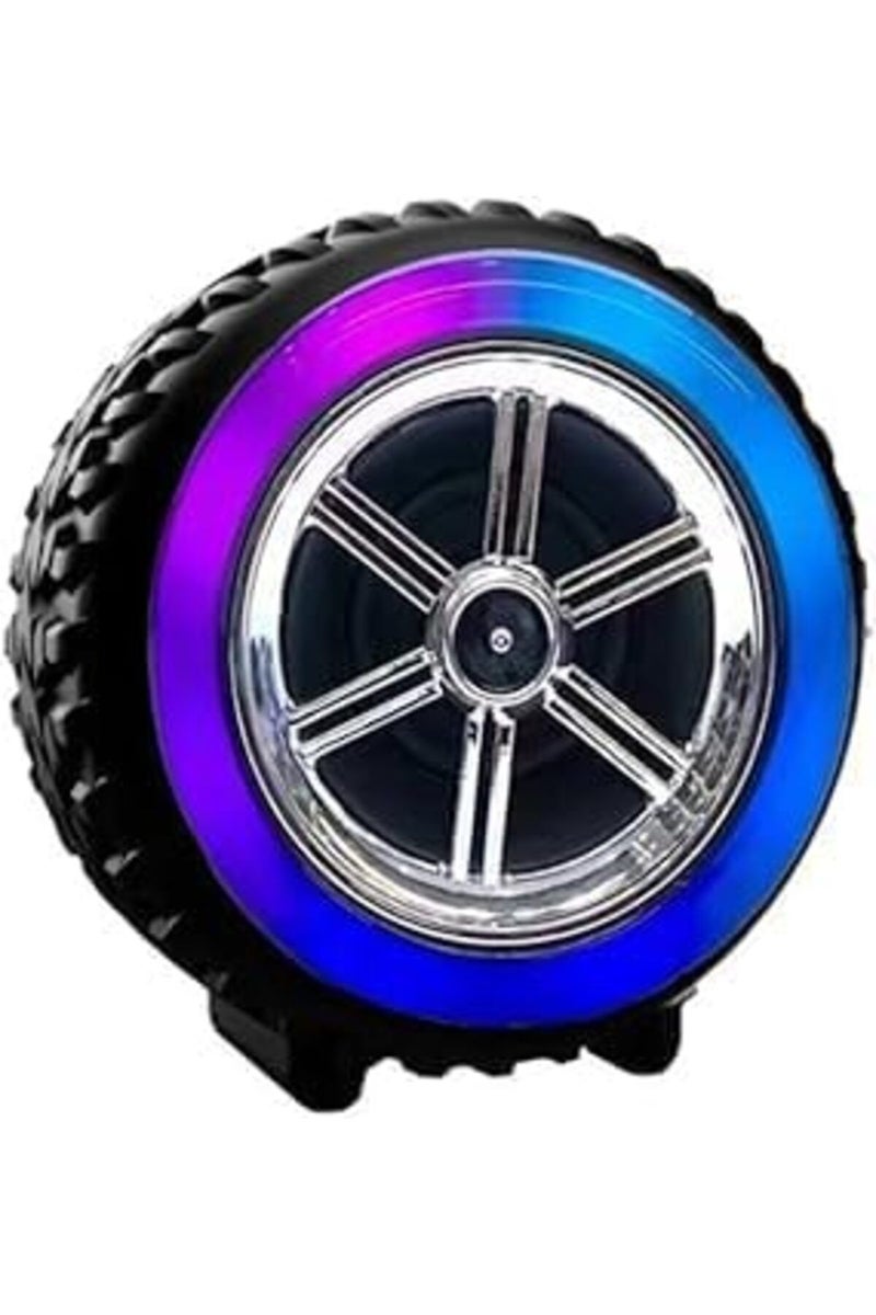 Bluetooth Speaker with RGB Lights – Outdoor Wireless Tyre Speaker with 3D Stereo Bass, 1500 - Image 1