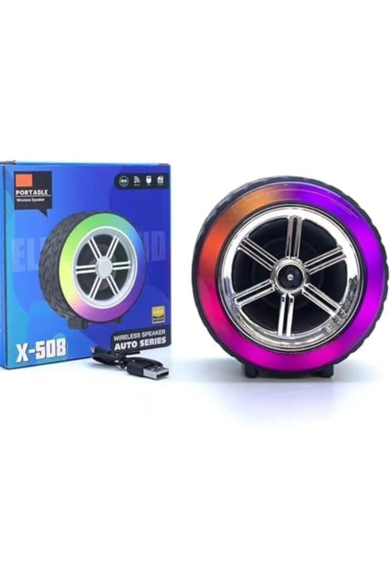 Bluetooth Speaker with RGB Lights – Outdoor Wireless Tyre Speaker with 3D Stereo Bass, 1500 - Image 4