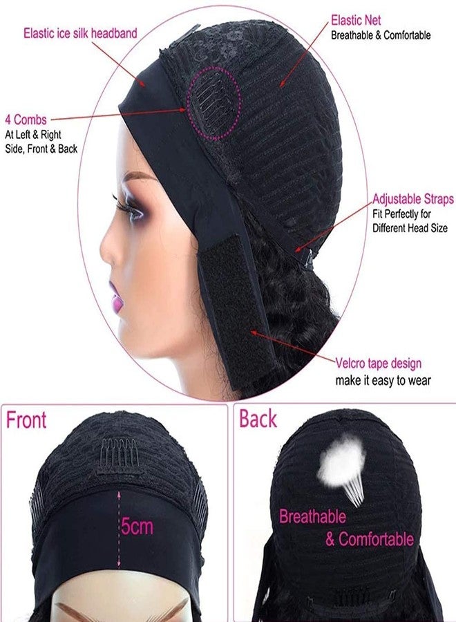 AUTTO Hair Human Hair Headband Wig Curly Human Hair Wigs for Black Women Brazilian Virgin Hair Glueless None Lace Front Wigs 150% Density (14" Headband wigs) - Image 4