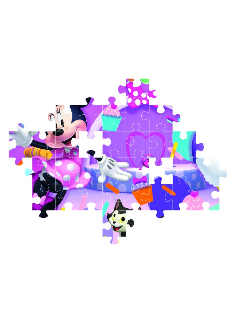 Clementoni Puzzle Minnie Mouse Party Time 104-Pieces | Jigsaw Puzzle | Children's Puzzle | Preschool Learning Toys | Develops Problem Solving Skills | Made in Italy - Image 2