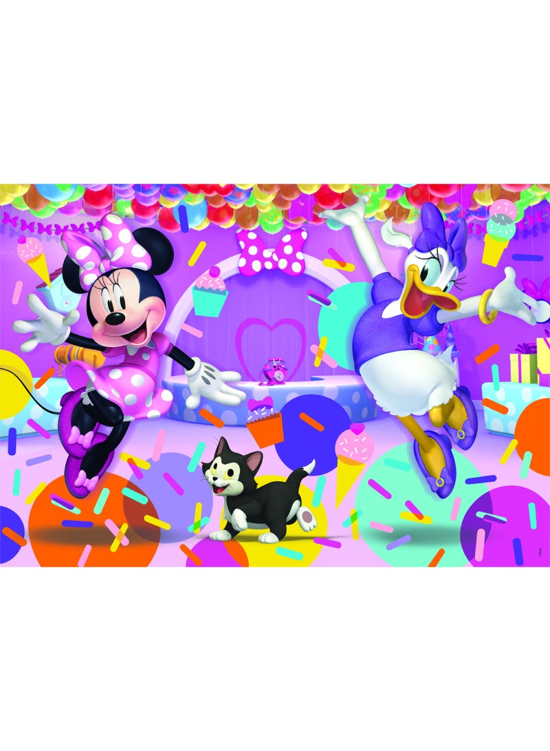Clementoni Puzzle Minnie Mouse Party Time 104-Pieces | Jigsaw Puzzle | Children's Puzzle | Preschool Learning Toys | Develops Problem Solving Skills | Made in Italy - Image 3