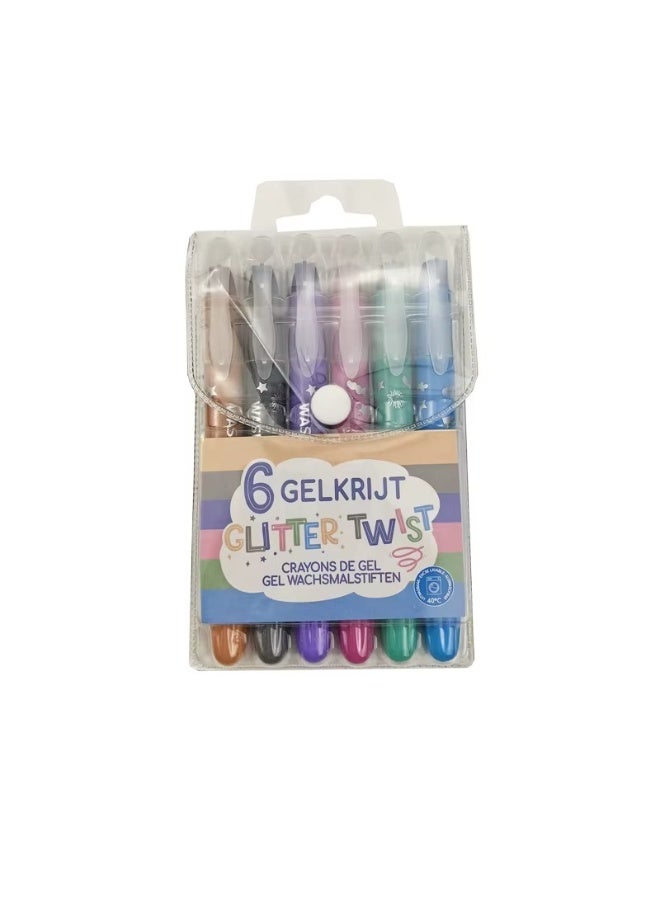 جل كريجت-ألوان جليتر جل شمعية قابله للغسيل 6 الوان - Image 1
