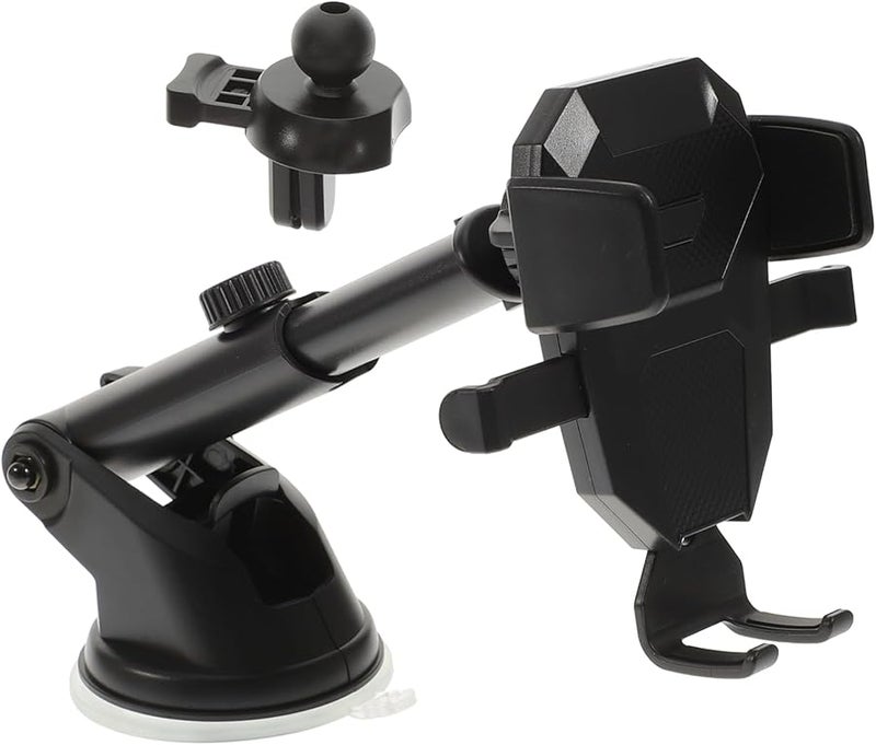 Black Car Phone Mount for Dashboard and Air Vent Extendable Holder with Stable Grip - Image 2