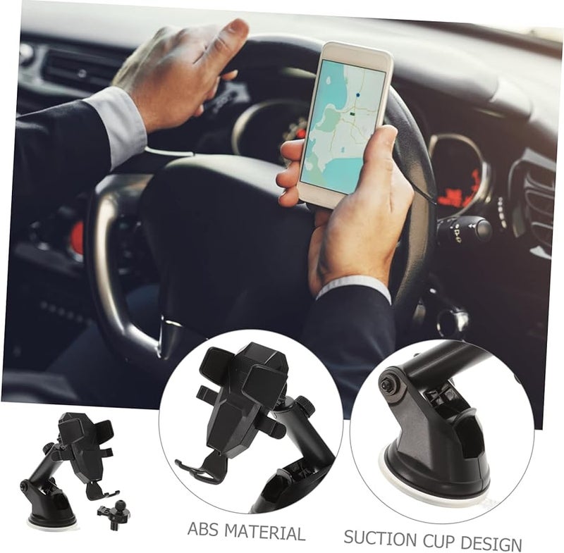 Black Car Phone Mount for Dashboard and Air Vent Extendable Holder with Stable Grip - Image 4