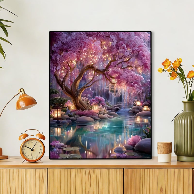 Ycydilirab Dream Tree Paint by Numbers Kits for Adults - Paint by Number Adult,Tree Canvas Paint by Numbers for Adults,Drawing Colorful Paintworks Artwork for Adult Home Wall Decoration and Gifts16x20inch - Image 2