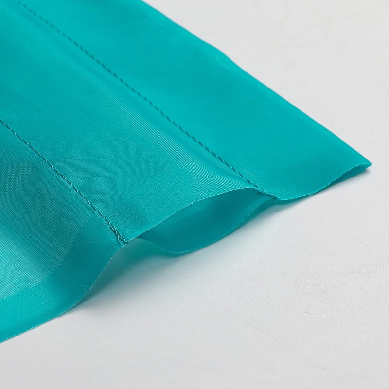 OVZME Turquoise Sheer Curtains 2 Panel Sets 84" Inch Length - Transparent Light Weight Soft Window Panels for Study Room/Living Room/Bedroom, Per Panel W42 X L84 inches, 1 Pair - Image 3