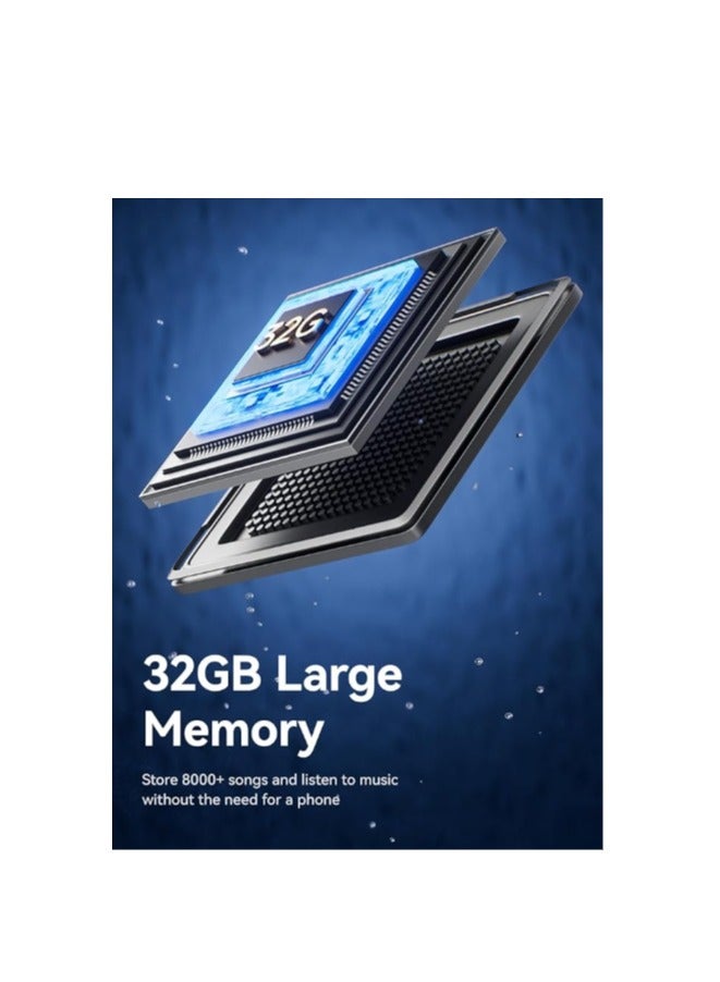 Sanag B33S Bone Conduction Headphone, IPX8 Swimming Waterproof Earphone, Wireless Bluetooth Open Ear Headset with Mic, 32GB MP3 Memory, Noise Reduction Call, 8H Playtime for Running Sports Swim, Black - Image 5