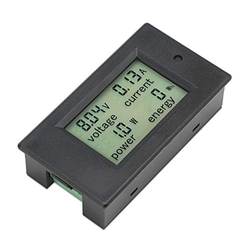 DROK Digital Multimeter DC 6.5-100V 20A Voltage Amperage Power Energy Meter, DC Volt Amp Tester Gauge Monitor LCD Digital Display with Built-in Shunt - Image 5
