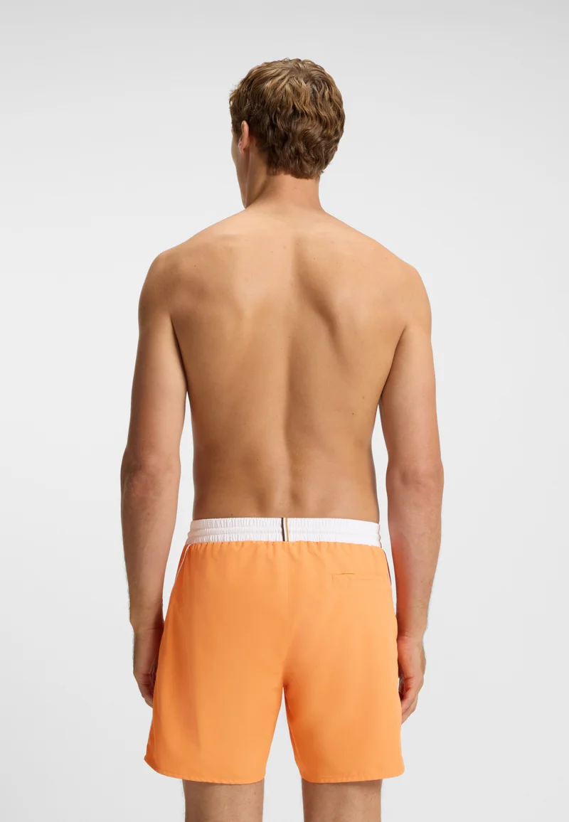 BOSS Swim shorts with contrast logo and piping