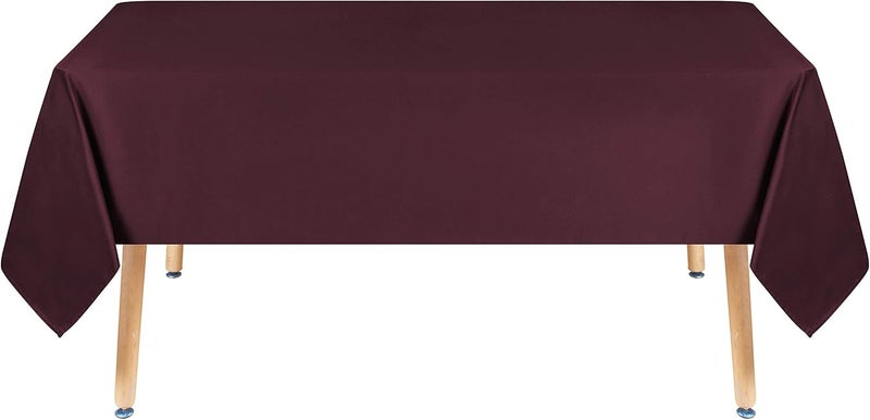 Obstal 210GSM Rectangle Table Cloth - Heavy Duty Water Resistance Microfiber Tablecloth, Decorative Fabric Table Cover for Outdoor and Indoor Use (Burgundy, 60 x 84 Inch) - Image 4
