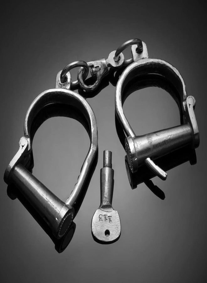 Vintageware® Metal Handcuffs Toy - Realistic Stainless Steel Design for Fancy Dress, Cosplay, and Pretend Play - Includes Keys, Adjustable and Safe for Kids (Chrome, Adjustable) - Image 4