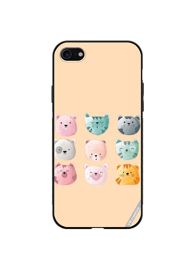 VR CREATIVE Protective Case Cover For Apple iPhone 7/8/SE 2020 Cute Faces Design Multicolour - Image 1