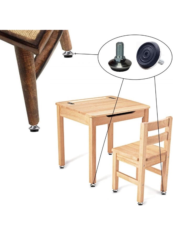 Royal Apex Adjustable Furniture Levelers Screw-In Feet Regulators With Heavy-Duty Anti-Slip Base For Tables Chairs Desks And Cabinets Floor Protectors And Height Adjusters 8 Pcs 10Mm - Image 3