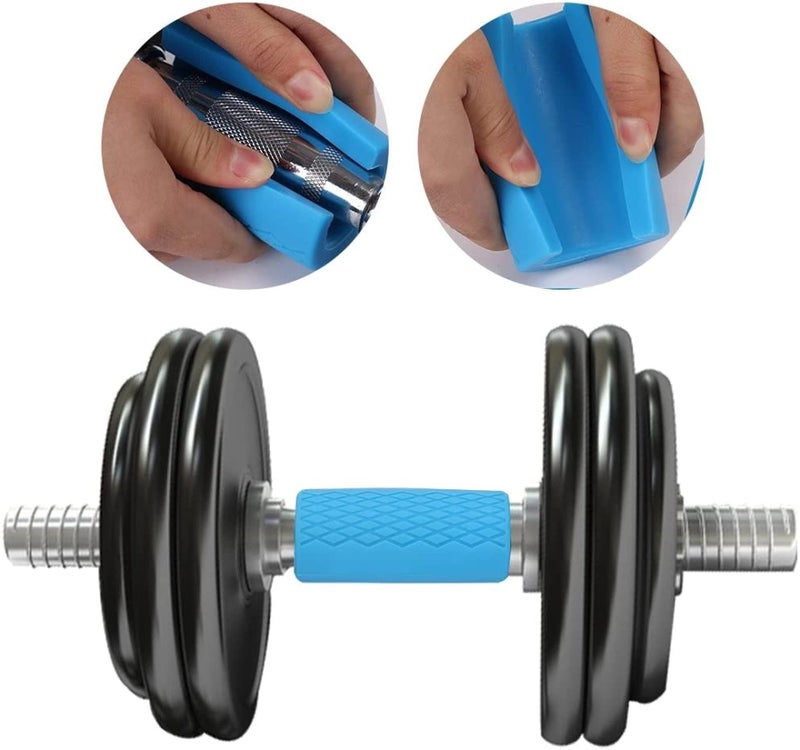 Shopoflux® Gym Dumbbell and Barbell Grips | Fat Bar Grip fit Standard Barbell, Dumbell Handles, Bicep, Pull Up Bar, Rope Grips for Weight Lifting Fitness Training (Pack of 2) (Blue) - Image 3