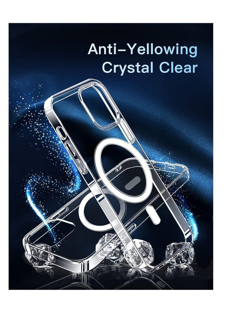 Raxoom Magnetic iPhone 12 Pro Case Clear TPU Transparent with Shock Absorption Proof Anti Scratch Resistant Bumper Protective Crystal Cover - Image 2
