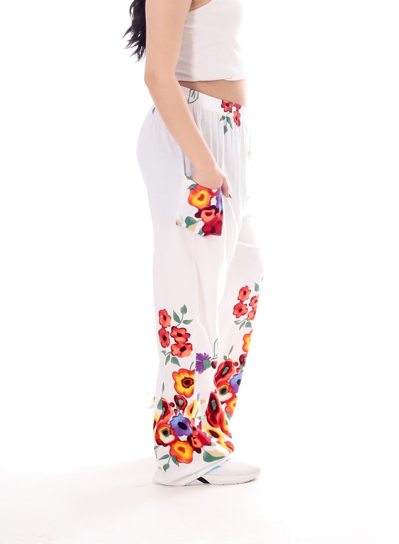 بيبو بنطلون حريمي مطبوع برباط - Image 2