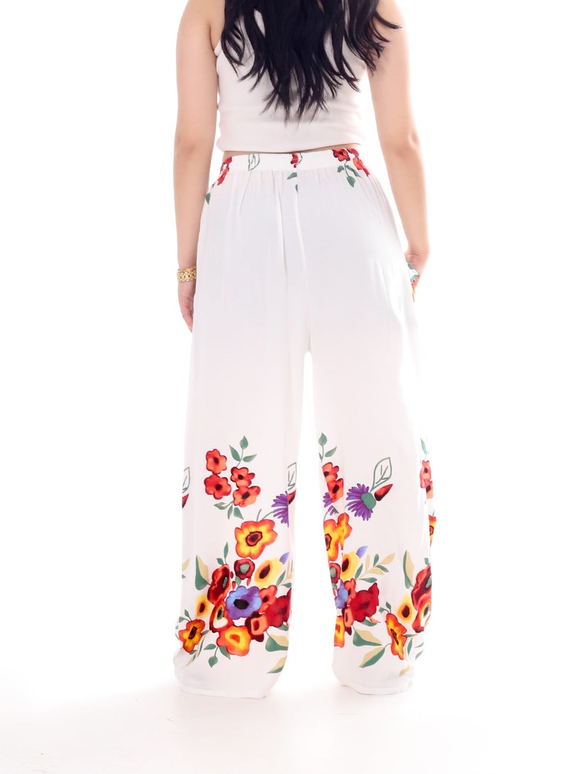 بيبو بنطلون حريمي مطبوع برباط - Image 3