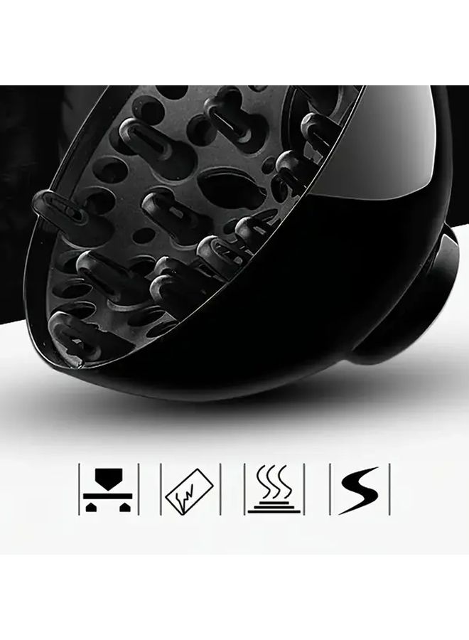 1 Piece Professional Thin Hair Dryer Concentrator Nozzle And Diffuser Combo Ideal For Curling Natural Hairstyles Daily Styling Tool For Effortless Waves And Curls Black - Image 5