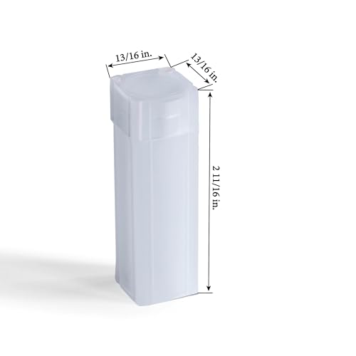 LIGHTHOUSE - Square Coin Tubes - Convenient Push Top, Virtually Unbreakable, Acid Free and Archival Quality - Coin Tubes for US Dimes, 100 Pack - Image 5