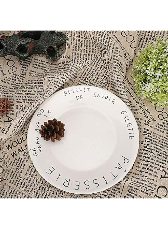 English Newspaper Background Pattern Fabric Easy Cotton Linen Active Print Dye 28 x 19.7 inch Tablecloth Living Room Kitchen Dining Room - Image 5