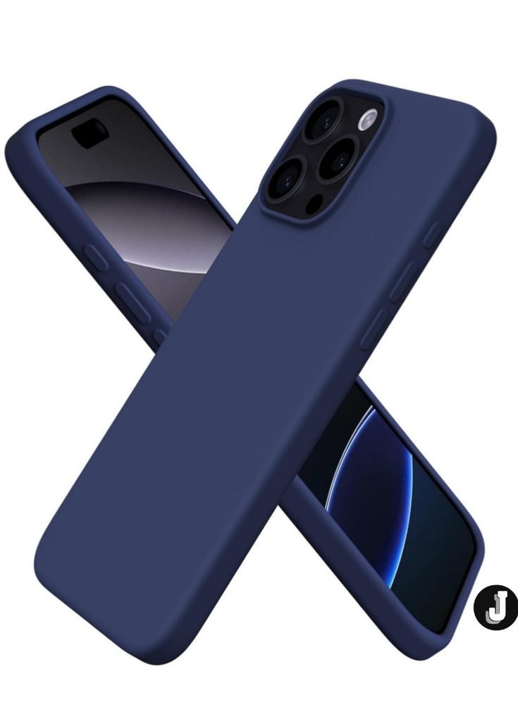 JAJEEK "New Soft Navy Blue Silicone Case for iPhone 16 Pro Max – Durable, Anti-Scratch 6.9” Cover" - Image 1