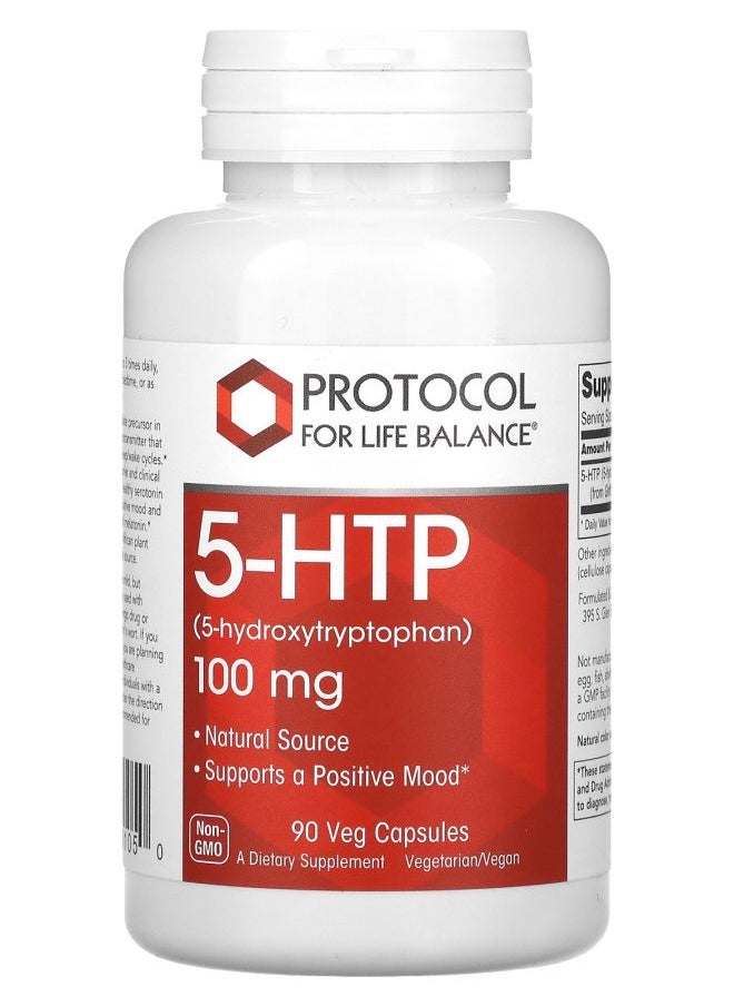 Protocol For Life Balance 5-HTP 100 mg 90 Veg Capsules  - Image 1