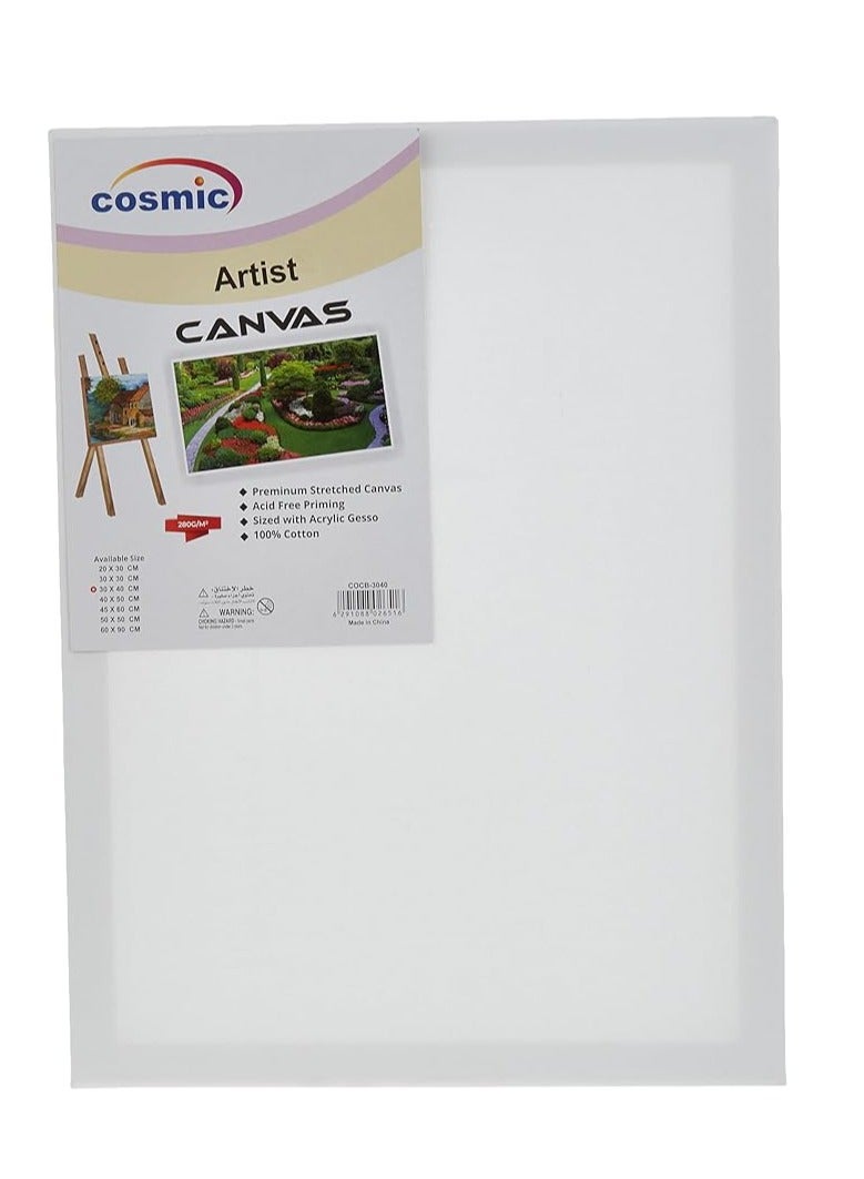 Cosmic Canvas Board White For Artist 20x30cm - Image 1