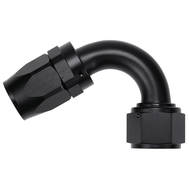 Podavelle 12AN 120 Degree Elbow Hose End Fitting Swivel Aluminum Black - Image 2