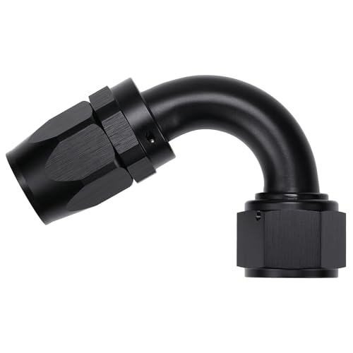 Podavelle 12AN 120 Degree Elbow Hose End Fitting Swivel Aluminum Black - Image 1